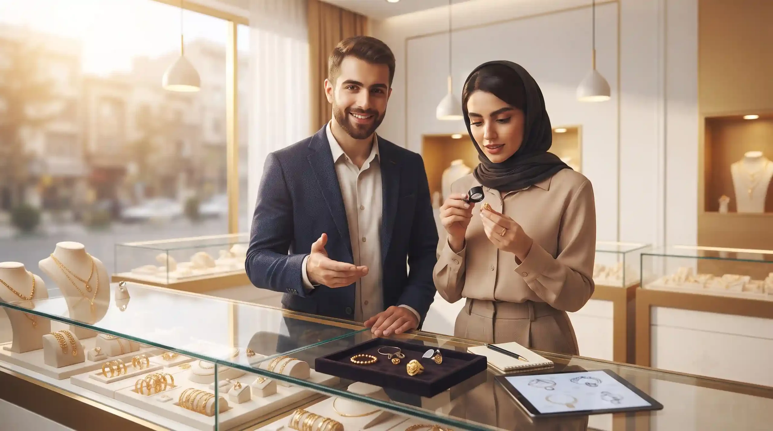 💍 انواع مصنوعات طلا و نحوه چیدمان جذاب ویترین مغازه