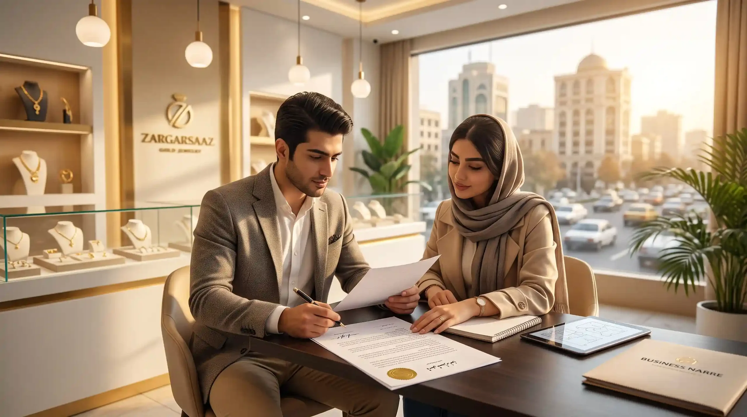 📝 قراردادهای حقوقی و بیمه در راه اندازی کسب و کار طلافروشی