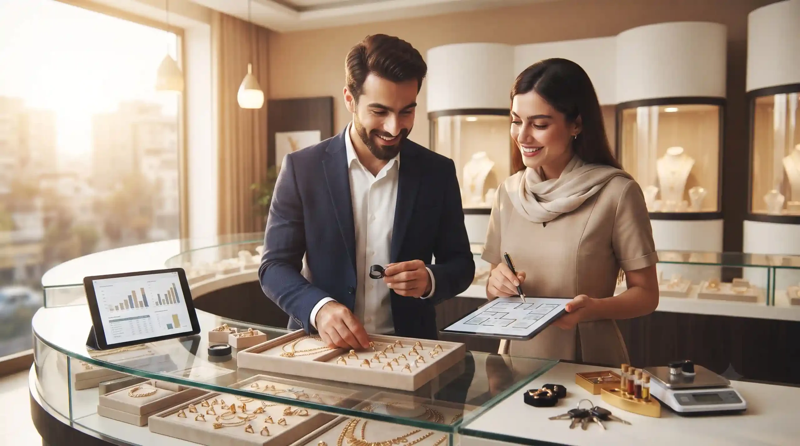 🏢 تجهیز و آمادهسازی مغازه طلافروشی