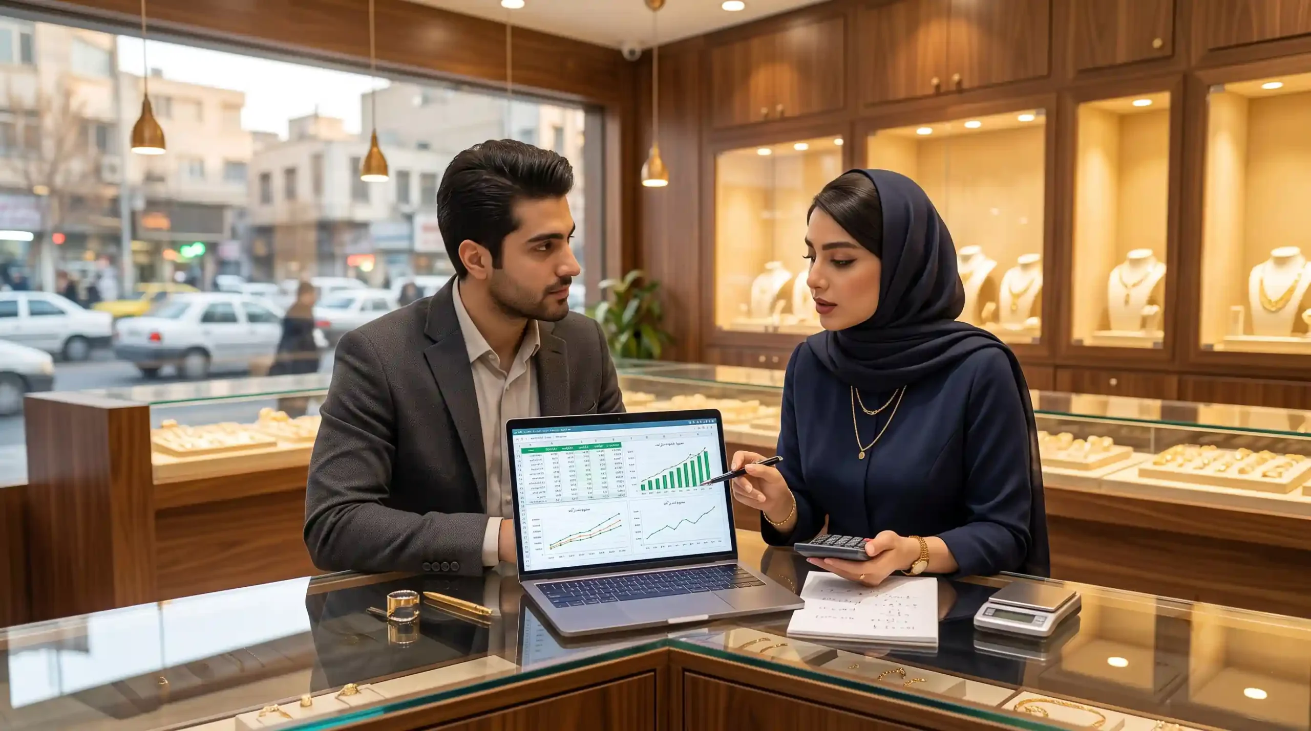 📈 نحوه محاسبه سود، اجرت و درآمد پرداختی طلافروشان